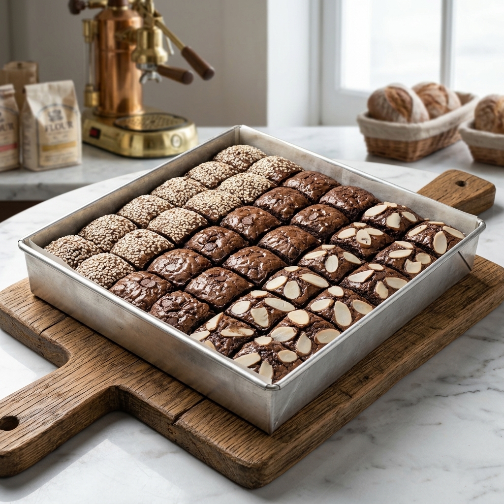Signature Cutting Brownies dalam wadah tin